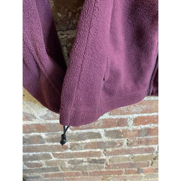 Columbia Purple Fleece Full Zip Jacket Cinch Hem Ladies Size M - Picture 6 of 13